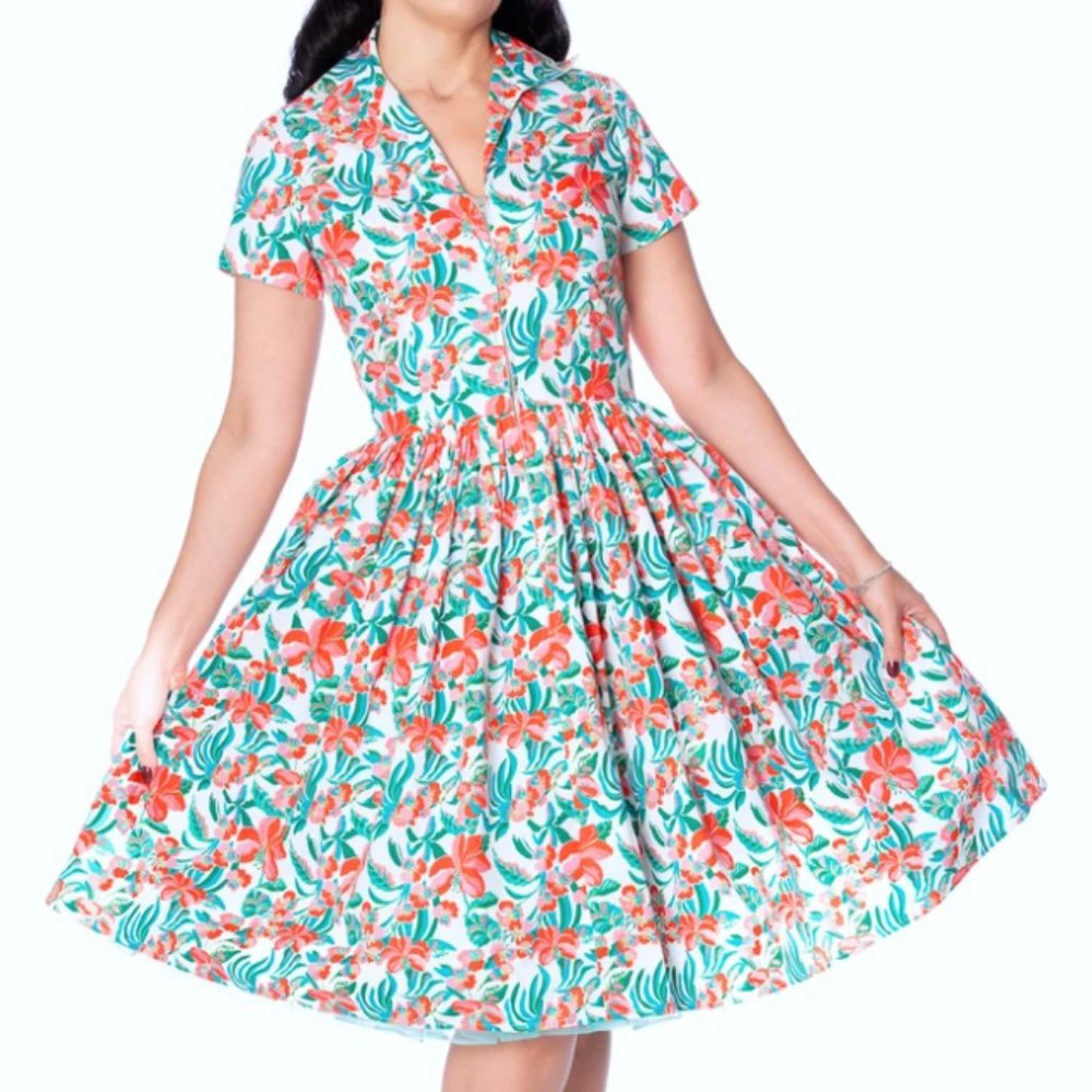 Bernie Dexter Hibiscus Print Dress